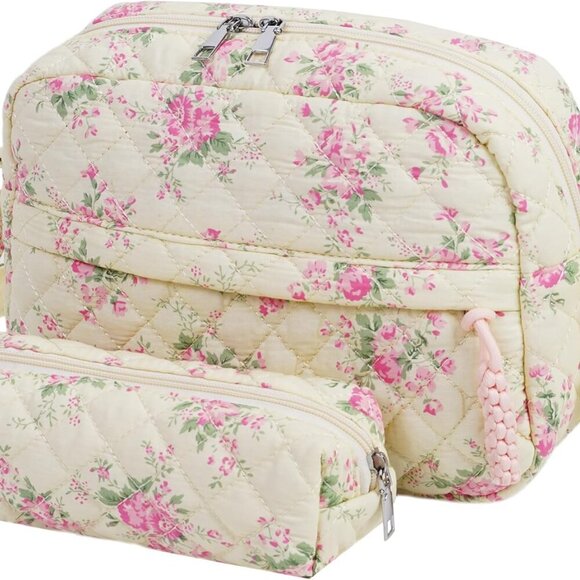 2 PCS Floral Quilted Crossbody Bag Set - Stylish Multi-Pocket Handbags - Picture 1 of 6